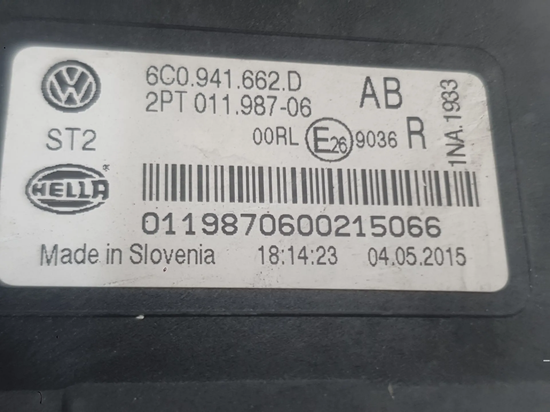 Piloto Delantero Derecho para Volkswagen Polo (6C1)