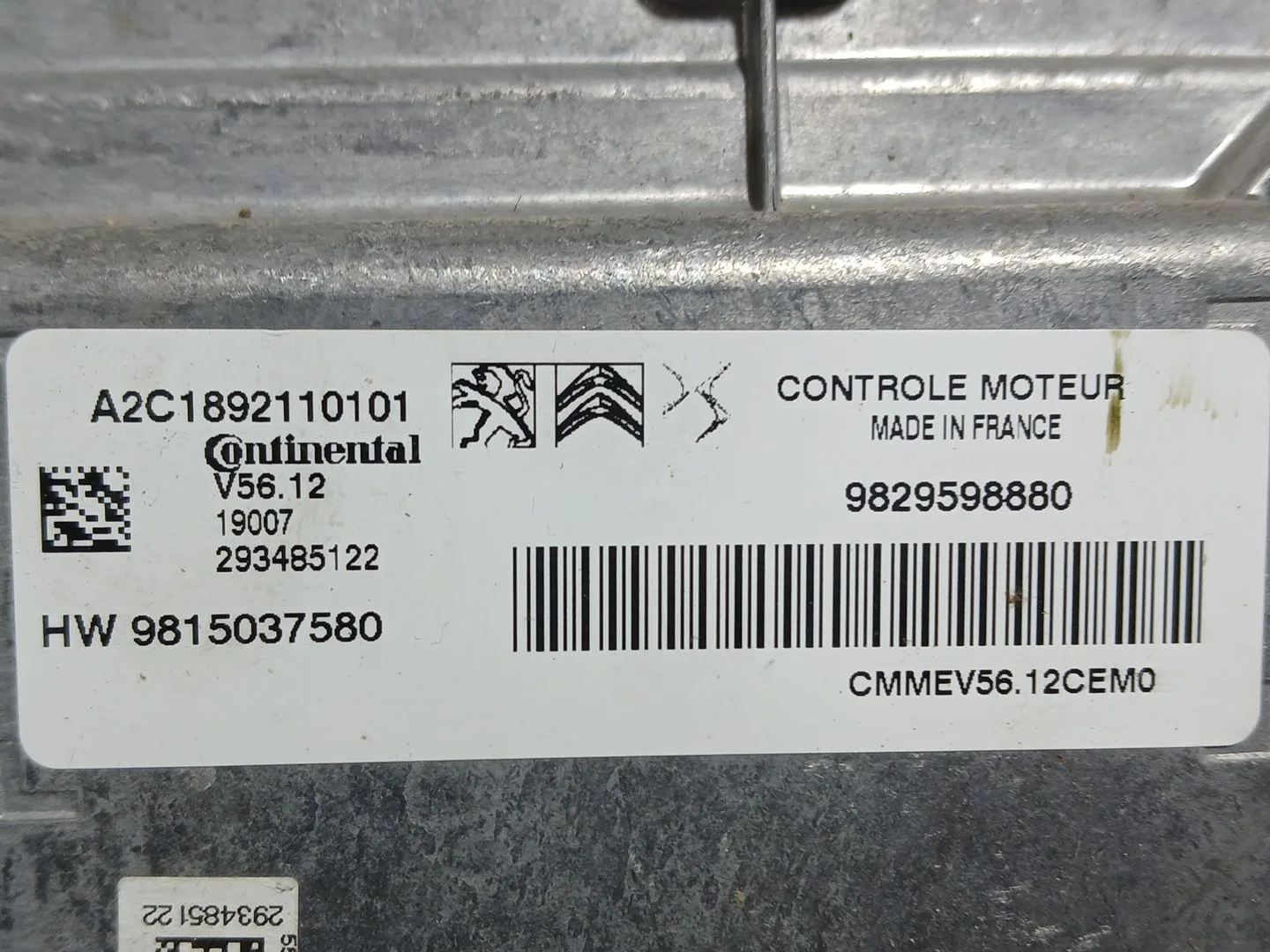 Centralita Motor Uce para Citroën C3 Iii (Sx)