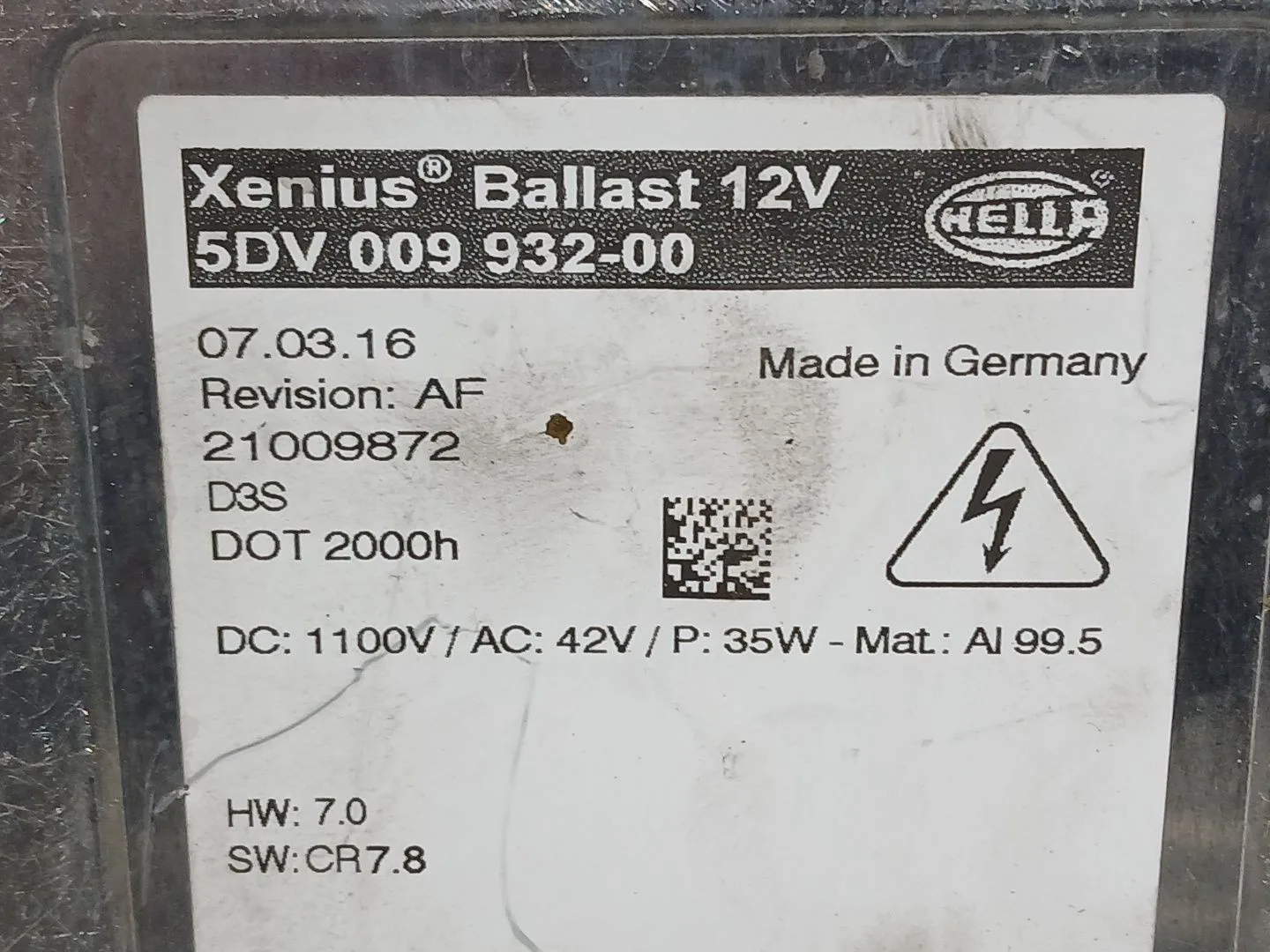 Centralita Faros Xenon para Opel Insignia A (G09)