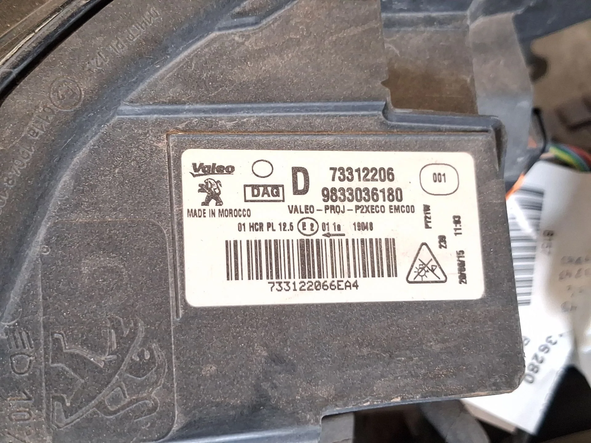 Faro Derecho para Peugeot 2008 Ii (Ud_, Us_, Uy_, Uj_, Ur_, Uc_)