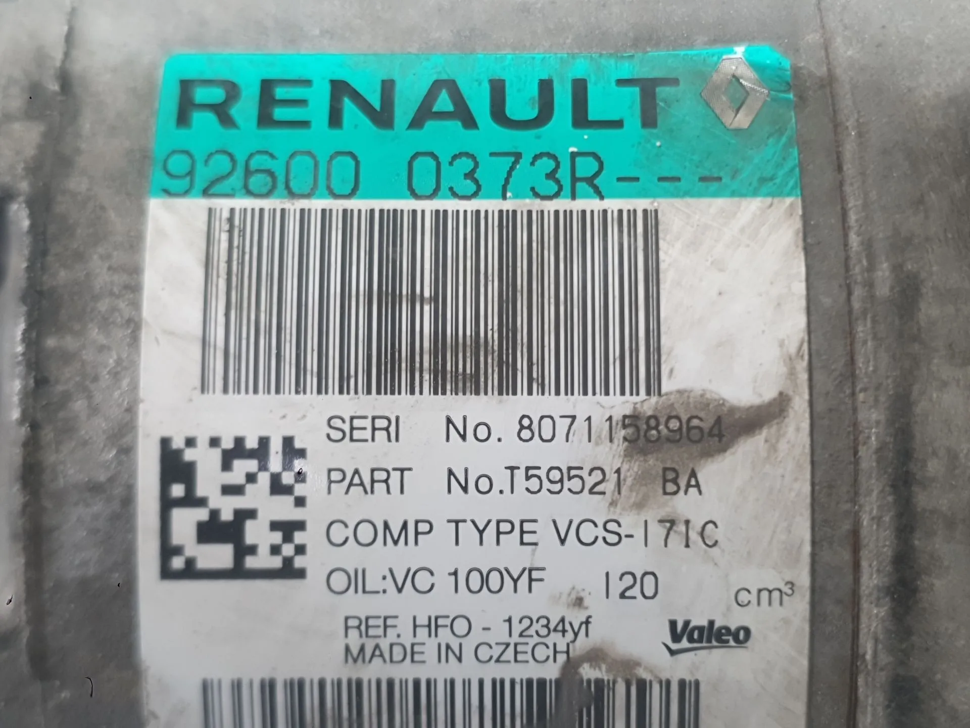Compresor Aire Acondicionado para Renault Trafic Iii Autobus (Jg_)