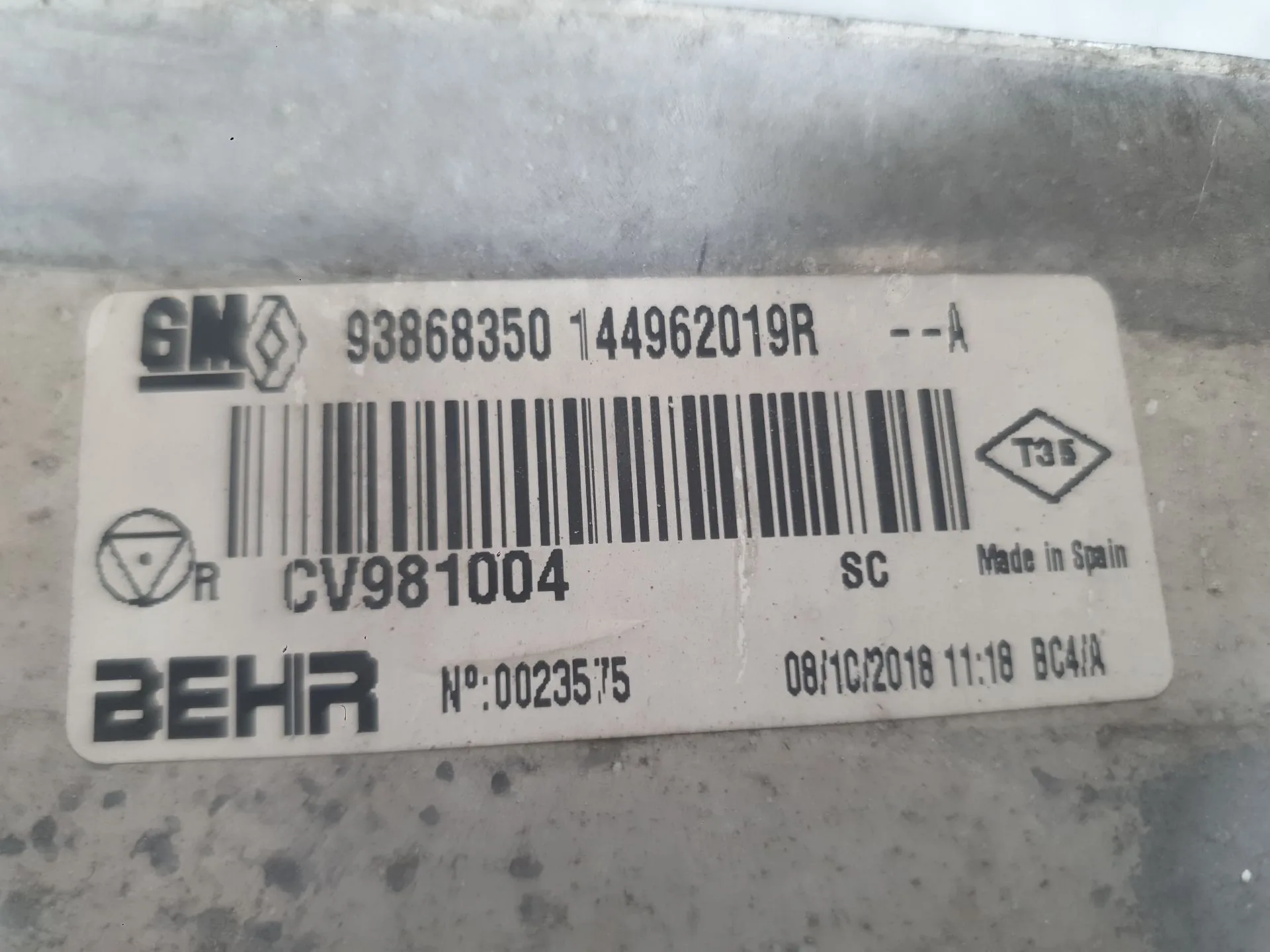 Intercooler para Renault Trafic Iii Autobus (Jg_)