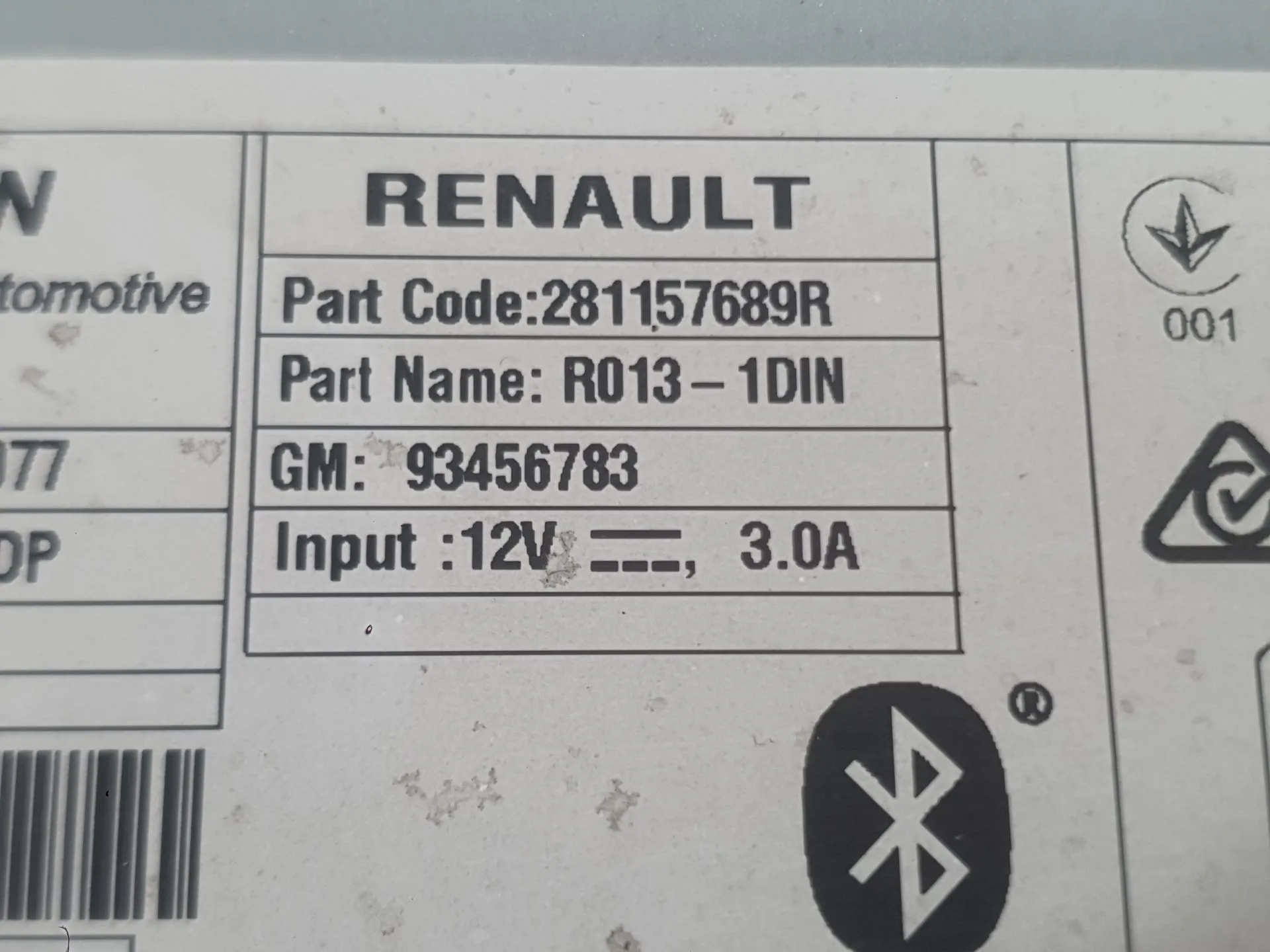 Sistema Audio / Radio para Renault Trafic Iii Autobus (Jg_)