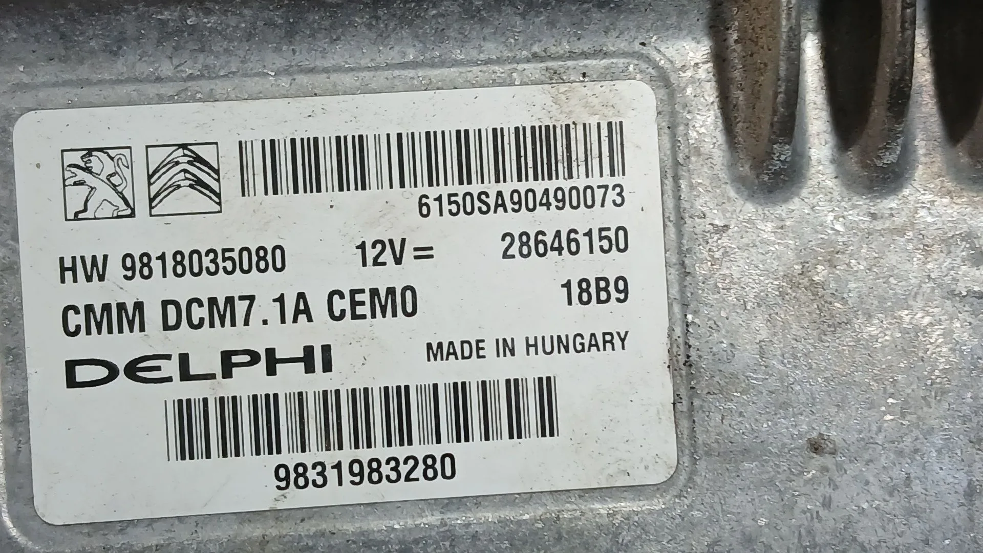 Centralita Motor Uce para Peugeot 508 Ii (Fb_, Fh_, F3_)