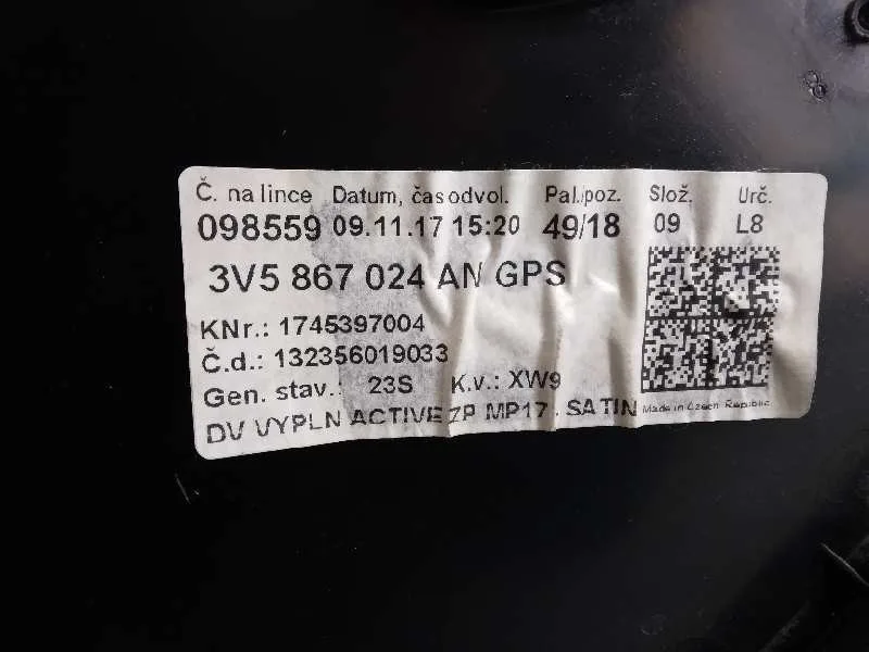 Guarnecido Puerta Trasera Derecha para Skoda Superb (3V3)
