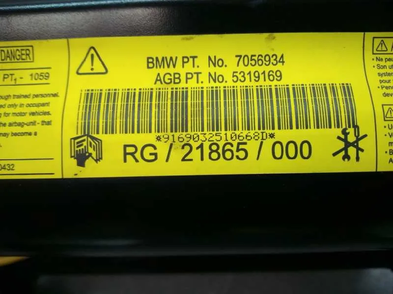 Airbag Delantero Derecho para Bmw Mini (R50,R53)