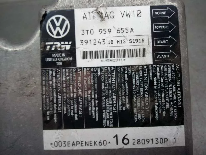 Centralita Airbag para Skoda Suberb (3T4)