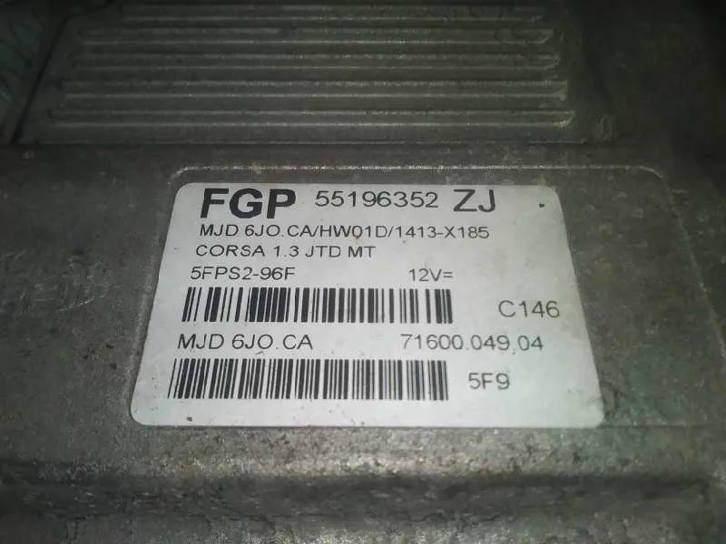 Centralita Motor Uce para Opel Corsa C