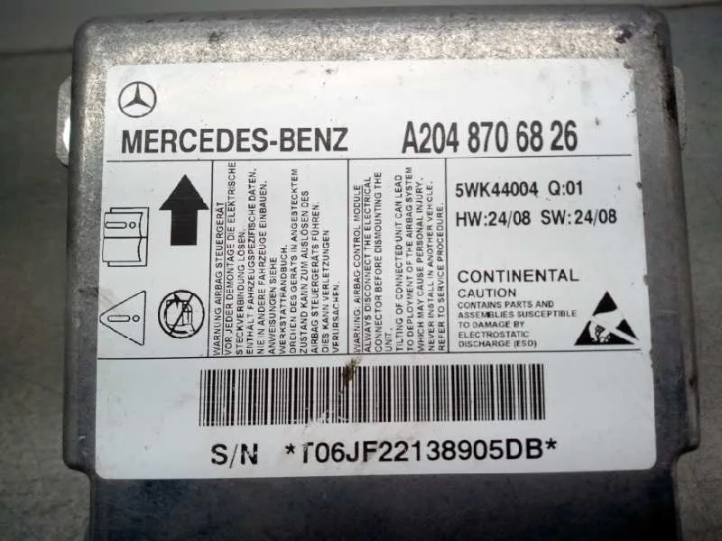 Centralita Airbag para Mercedes-Benz Clase C (W204) Berlina