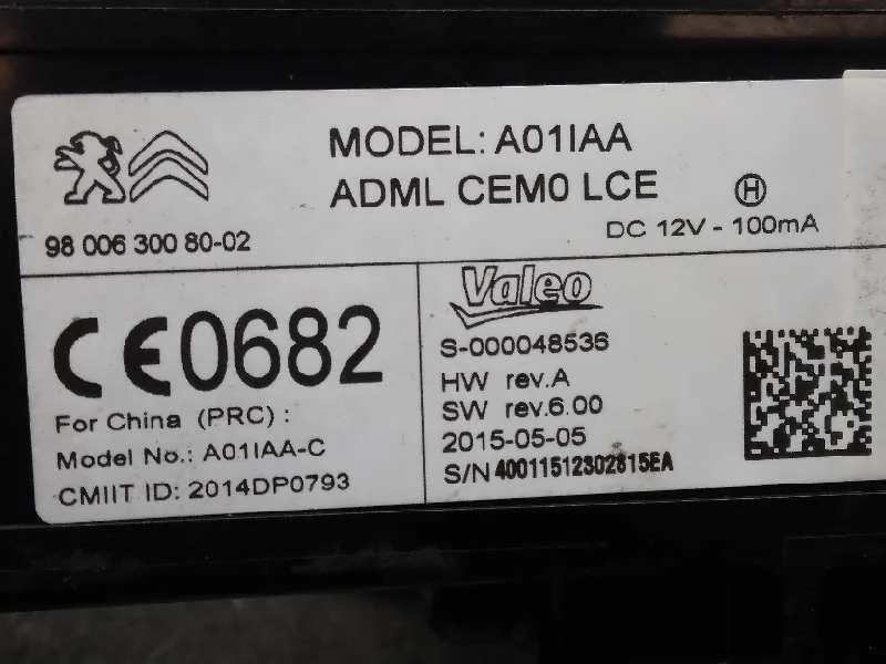 Conmutador De Arranque para Citroën C4 Picasso