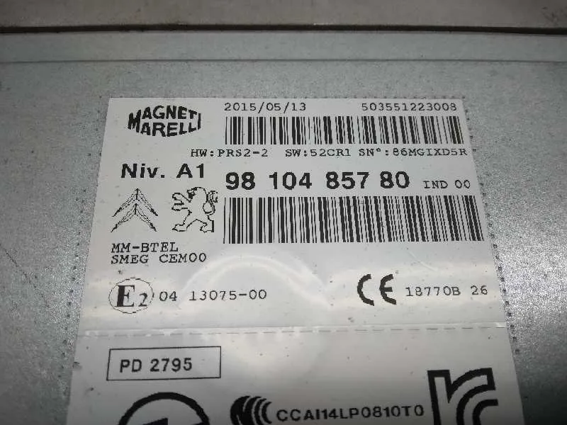 Sistema Audio / Radio Cd para Citroën C4 Picasso