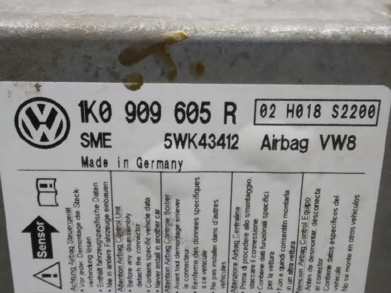 Centralita Airbag para Volkswagen Golf V Berlina (1K1)