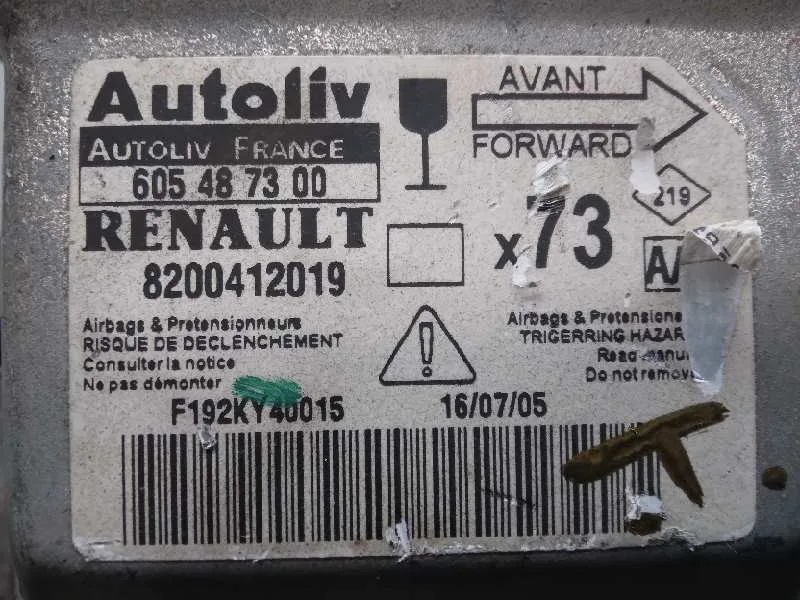 Centralita Airbag para Renault Vel Satis (Bj0)