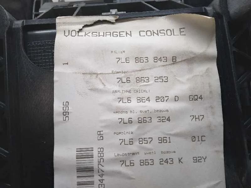 Apoyabrazos Central para Volkswagen Touareg (7La)