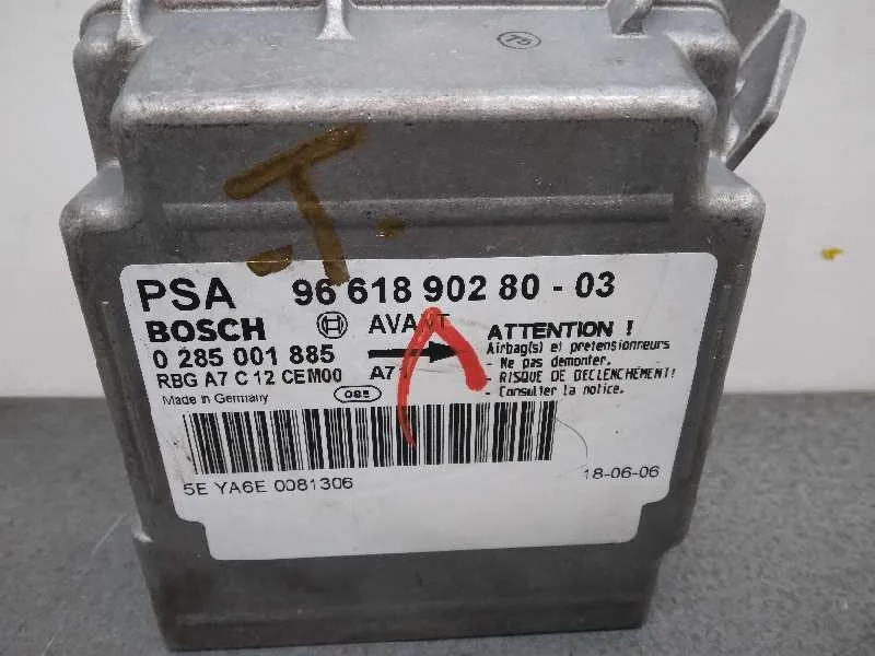 Centralita Airbag para Peugeot 207