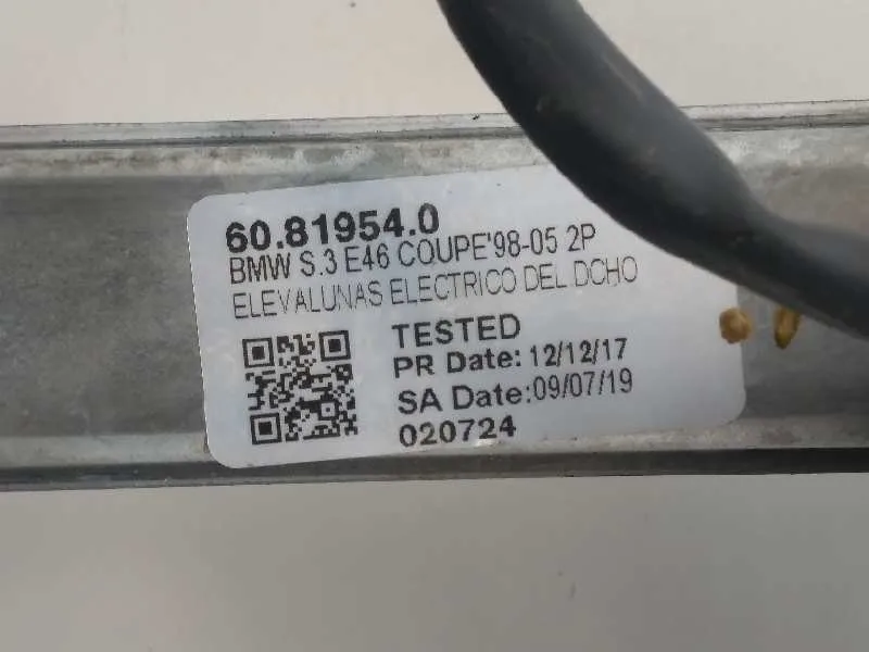 Elevalunas Delantero Derecho para Bmw Serie 3 Cabrio (E46)