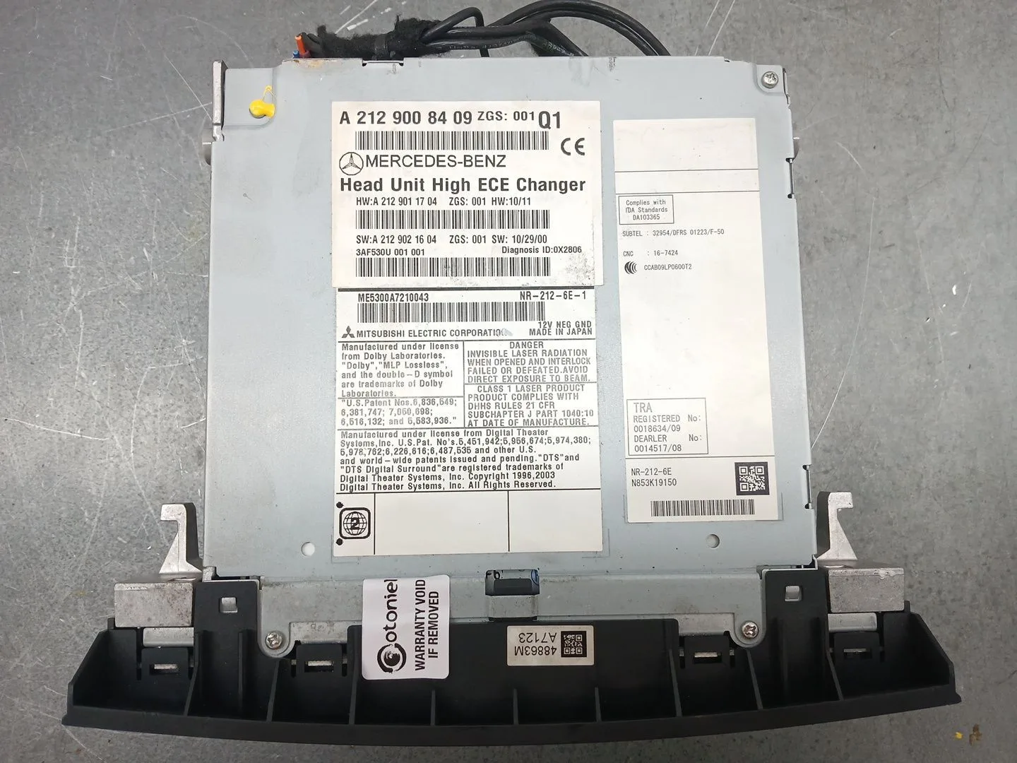 Sistema Audio / Radio Cd para Mercedes-Benz Clase E (W212) Lim.