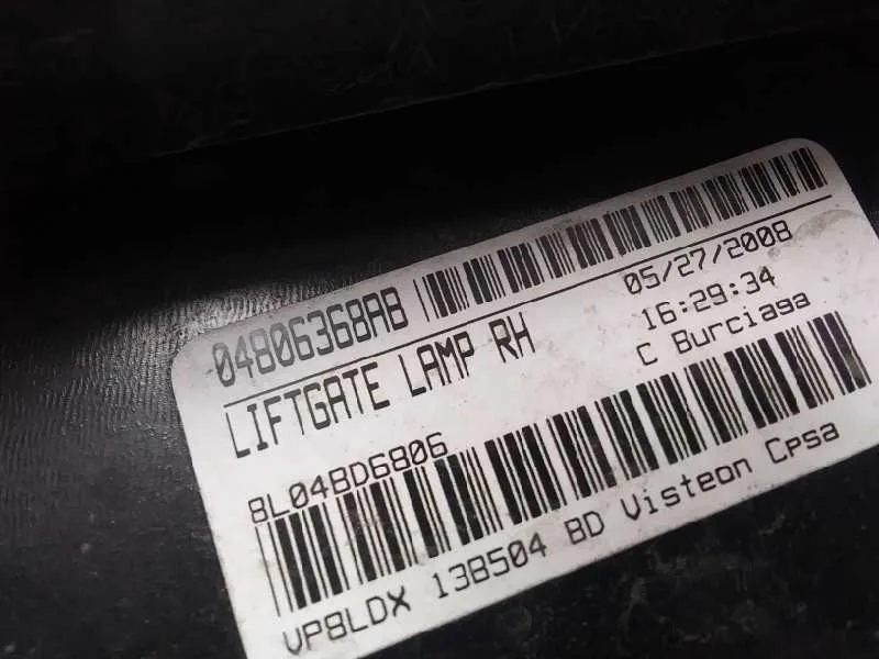 Piloto Trasero Derecho Interior para Dodge Journey