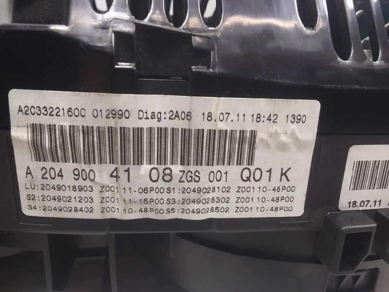 Cuadro Instrumentos para Mercedes-Benz Clase C (W204) Berlina