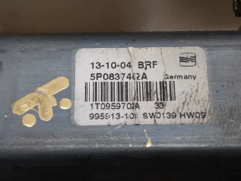 Elevalunas Delantero Derecho para Seat Toledo (5P2)