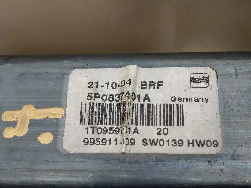 Elevalunas Delantero Izquierdo para Seat Toledo (5P2)