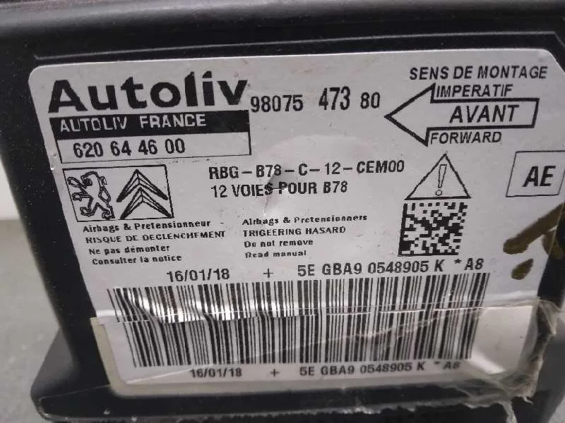 Centralita Airbag para Citroën C4 Picasso
