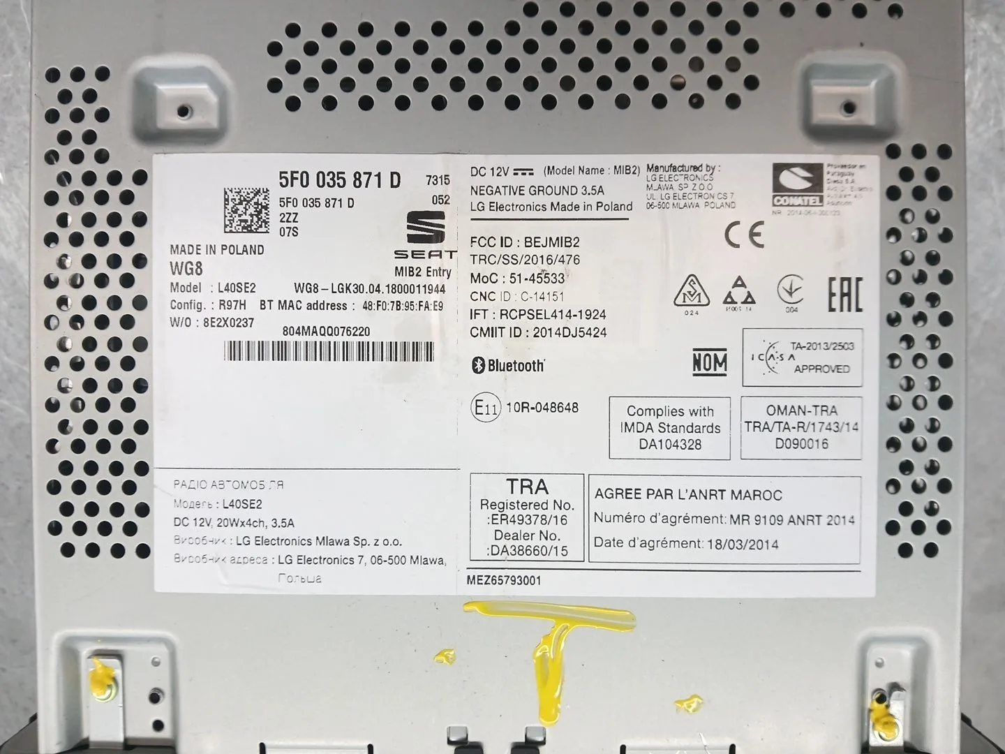 Sistema Audio / Radio Cd para Seat Leon St (5F8)