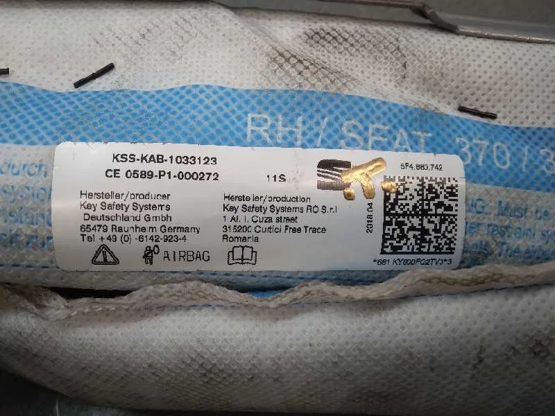 Airbag Cortina Delantero Derecho para Seat Leon St (5F8)