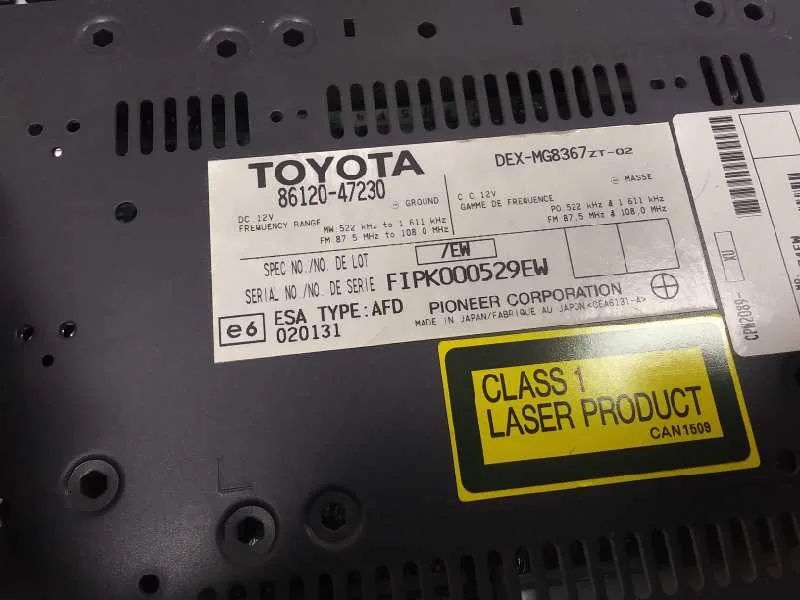 Sistema Audio / Radio Cd para Toyota Prius (Nhw20)