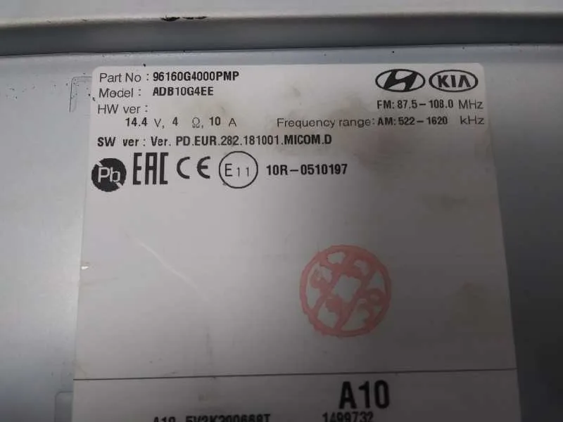 Sistema Audio / Radio Cd para Hyundai I30 (Pd)