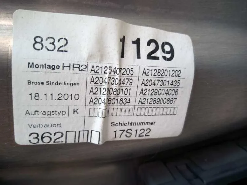 Elevalunas Trasero Derecho para Mercedes-Benz Clase E (W212) Lim.