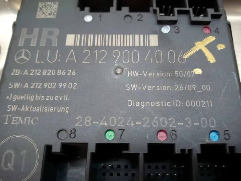 Elevalunas Trasero Derecho para Mercedes-Benz Clase E (W212) Lim.