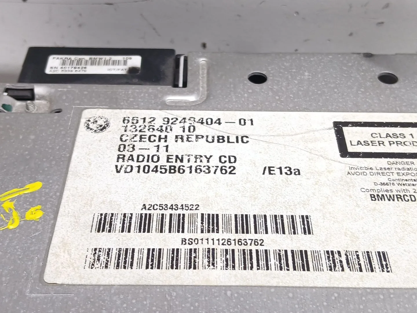 Sistema Audio / Radio Cd para Bmw Serie 1 Berlina (E81/E87)