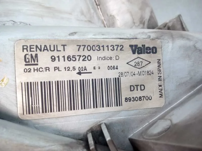 Faro Derecho para Renault Trafic Caja Cerrada (Ab 4.01)