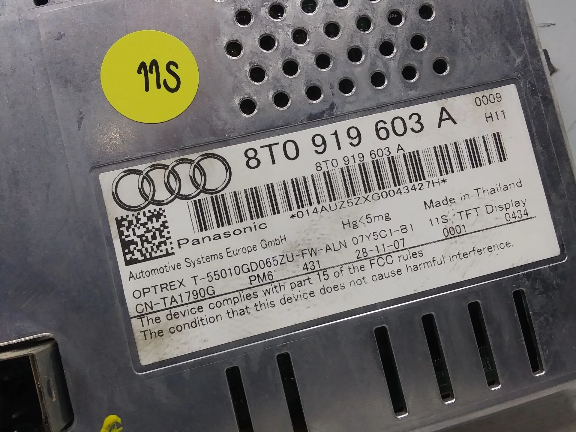 Pantalla Multifuncion para Audi A4 Ber. (B8)