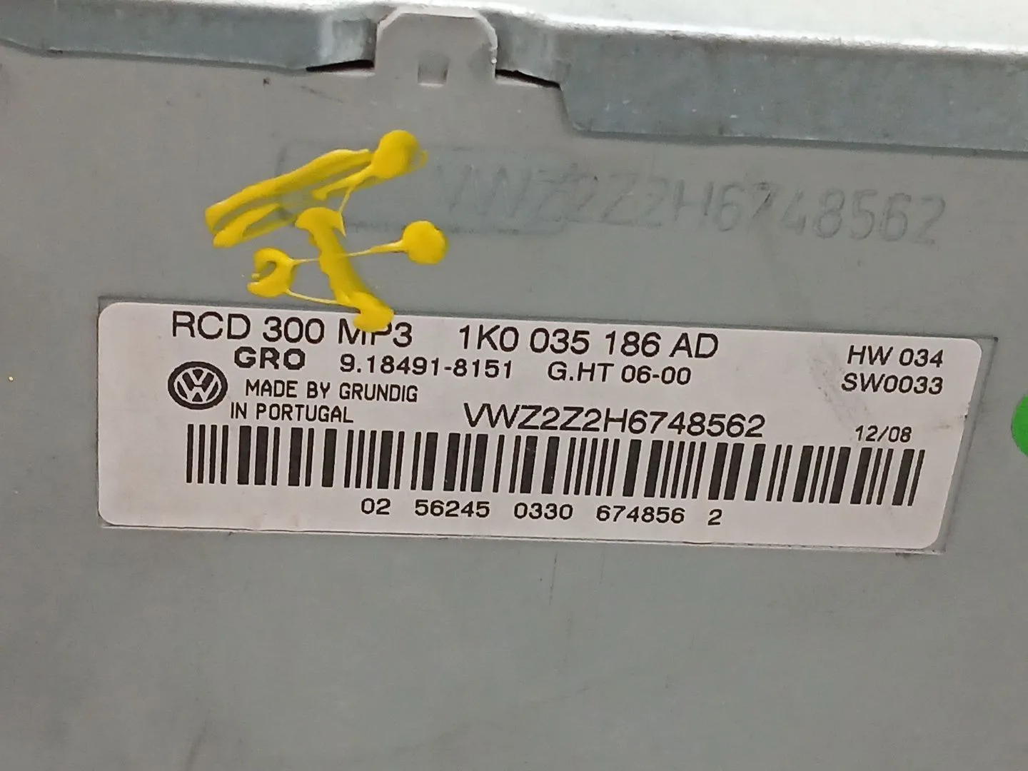 Sistema Audio / Radio Cd para Volkswagen Touran (1T2)