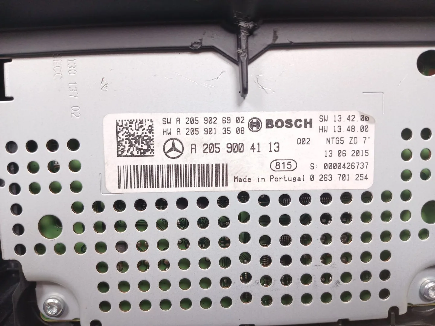 Pantalla Multifuncion para Mercedes-Benz Clase C W205 C200 Bluetec