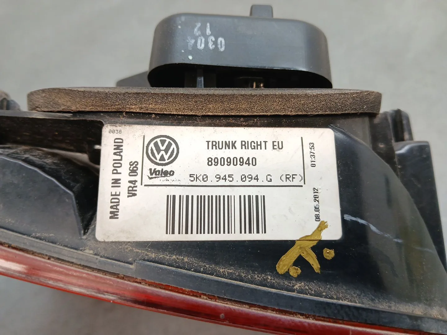 Piloto Trasero Derecho Interior para Volkswagen Golf Vi (5K1)