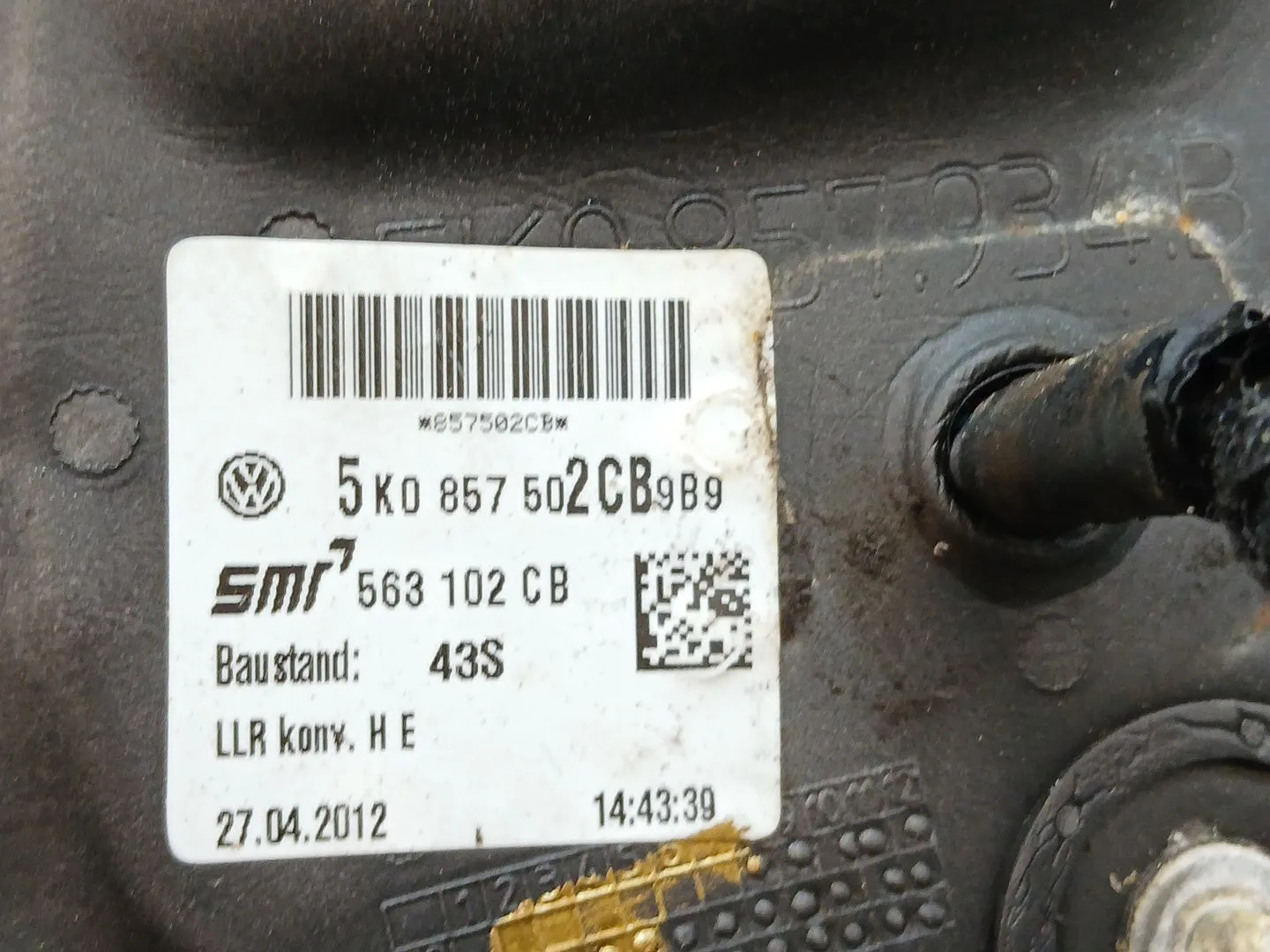Retrovisor Derecho para Volkswagen Golf Vi (5K1)