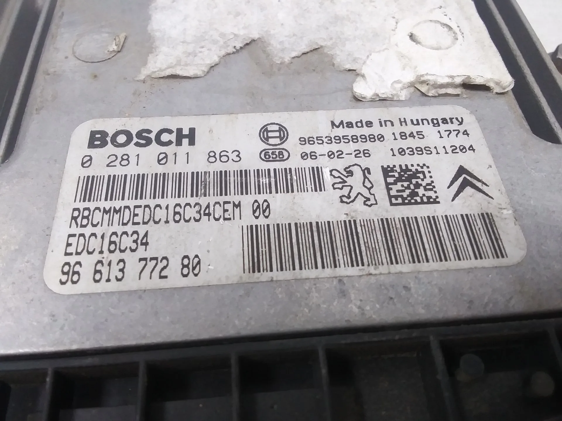 Centralita Motor Uce para Citroën C4 Grand Picasso