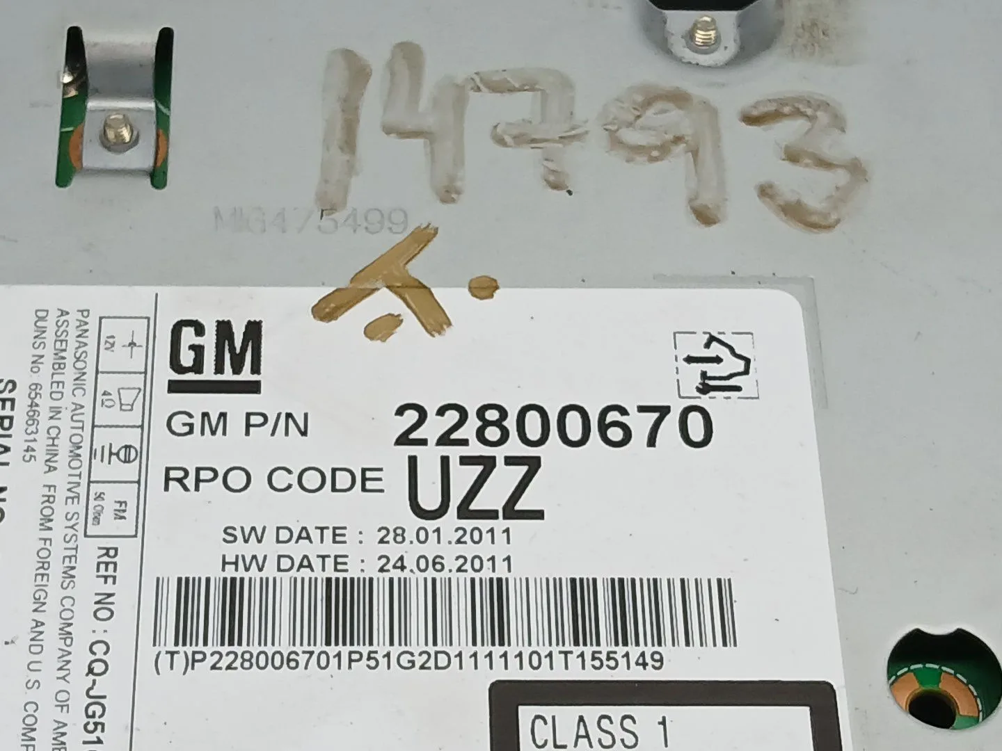 Sistema Audio / Radio Cd para Chevrolet Cruze Hatchback