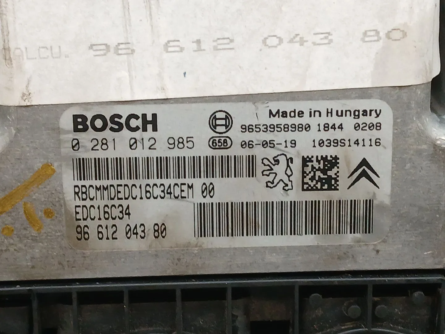 Centralita Motor Uce para Citroën C4 Berlina