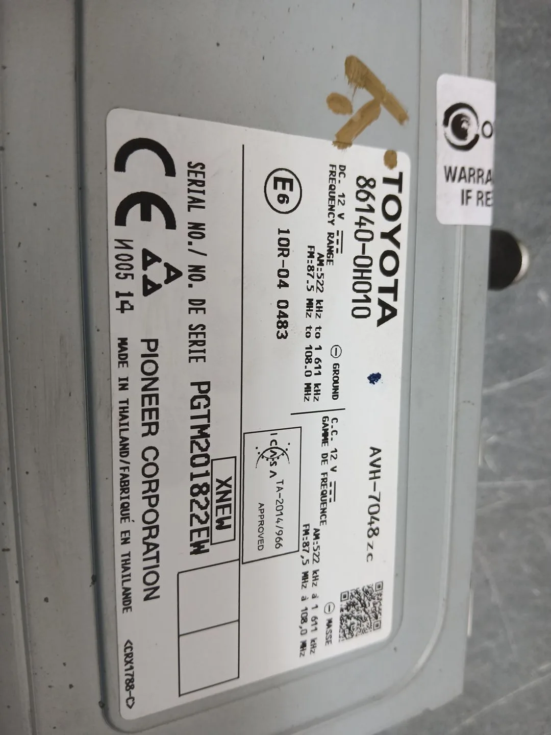 Sistema Audio / Radio Cd para Toyota Aygo (_B4_)