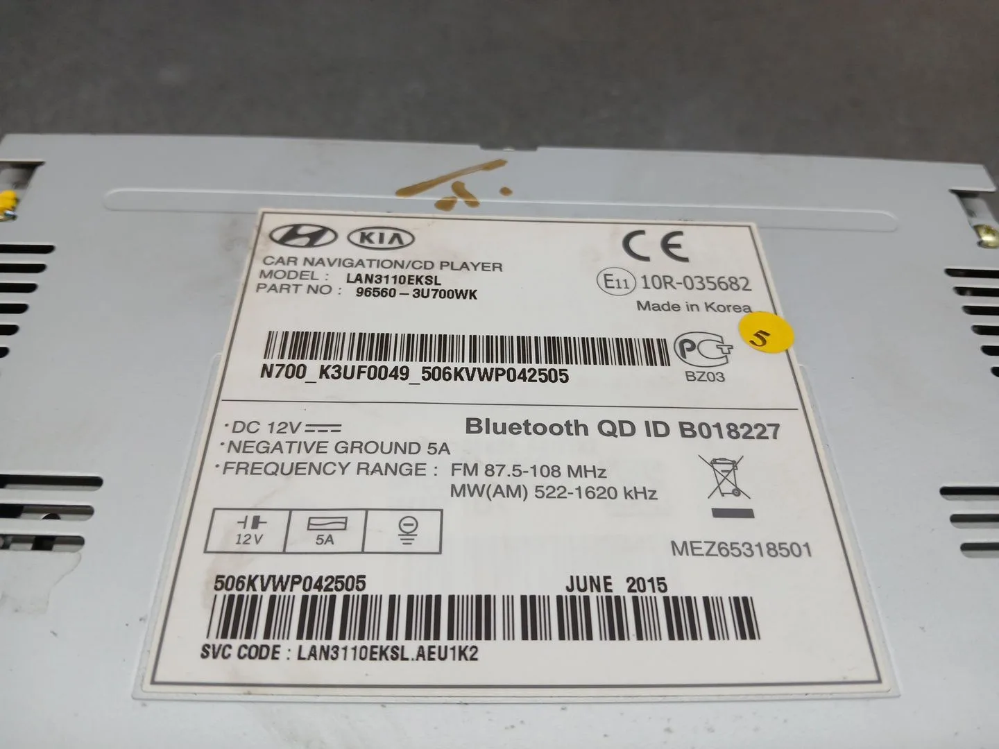 Sistema Audio / Radio Cd para Kia Sportage Iii (Sl)