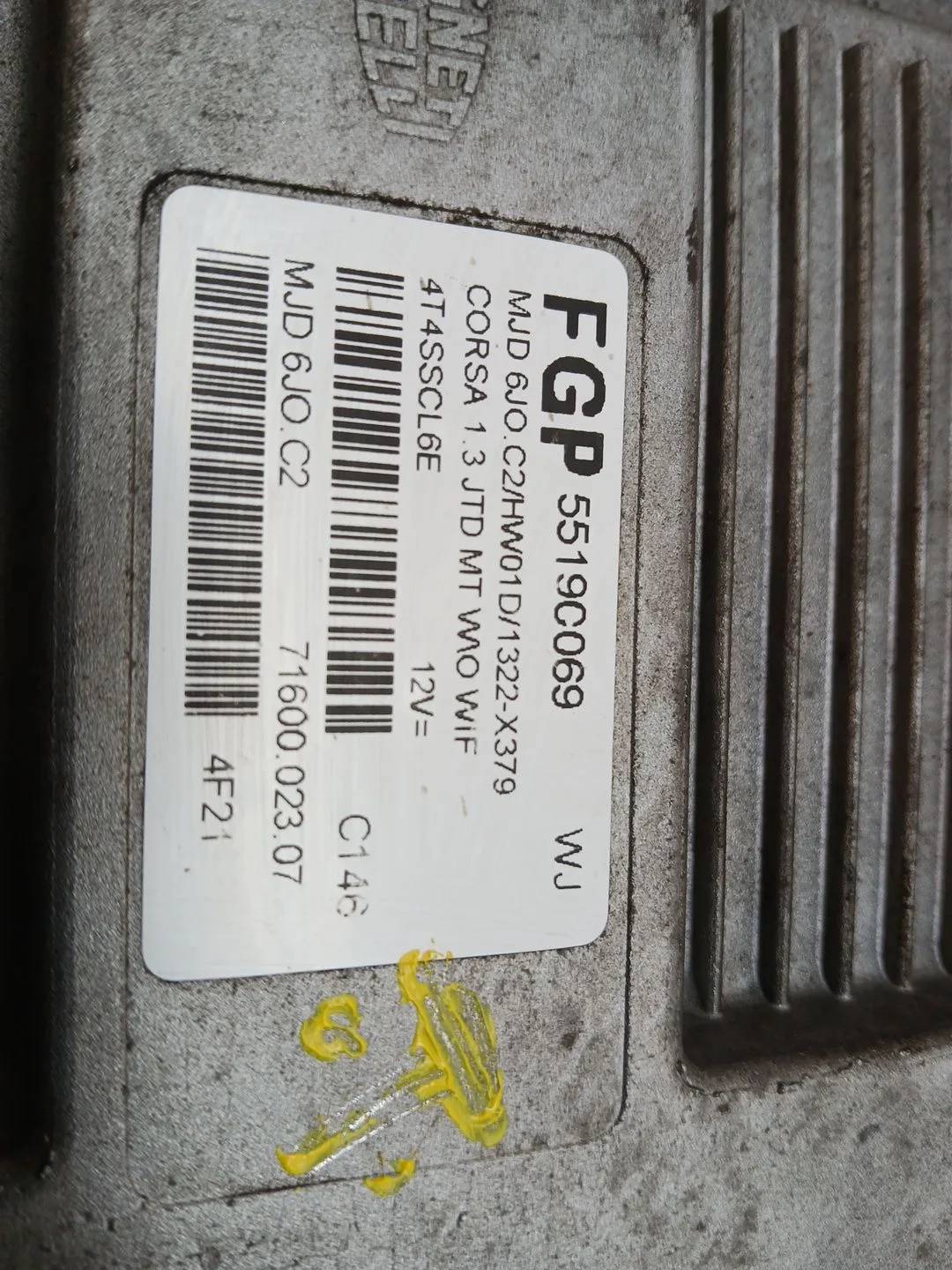 Centralita Motor Uce para Opel Corsa C (X01)