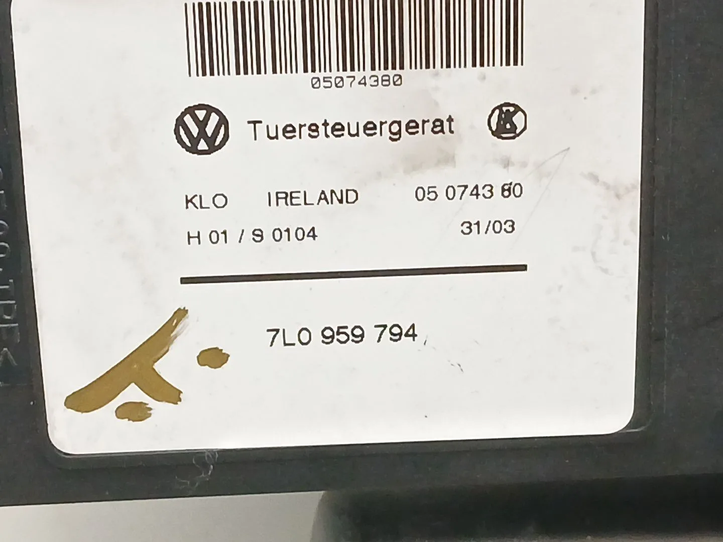 Motor Elevalunas Trasero Derecho para Volkswagen Touareg (7La)