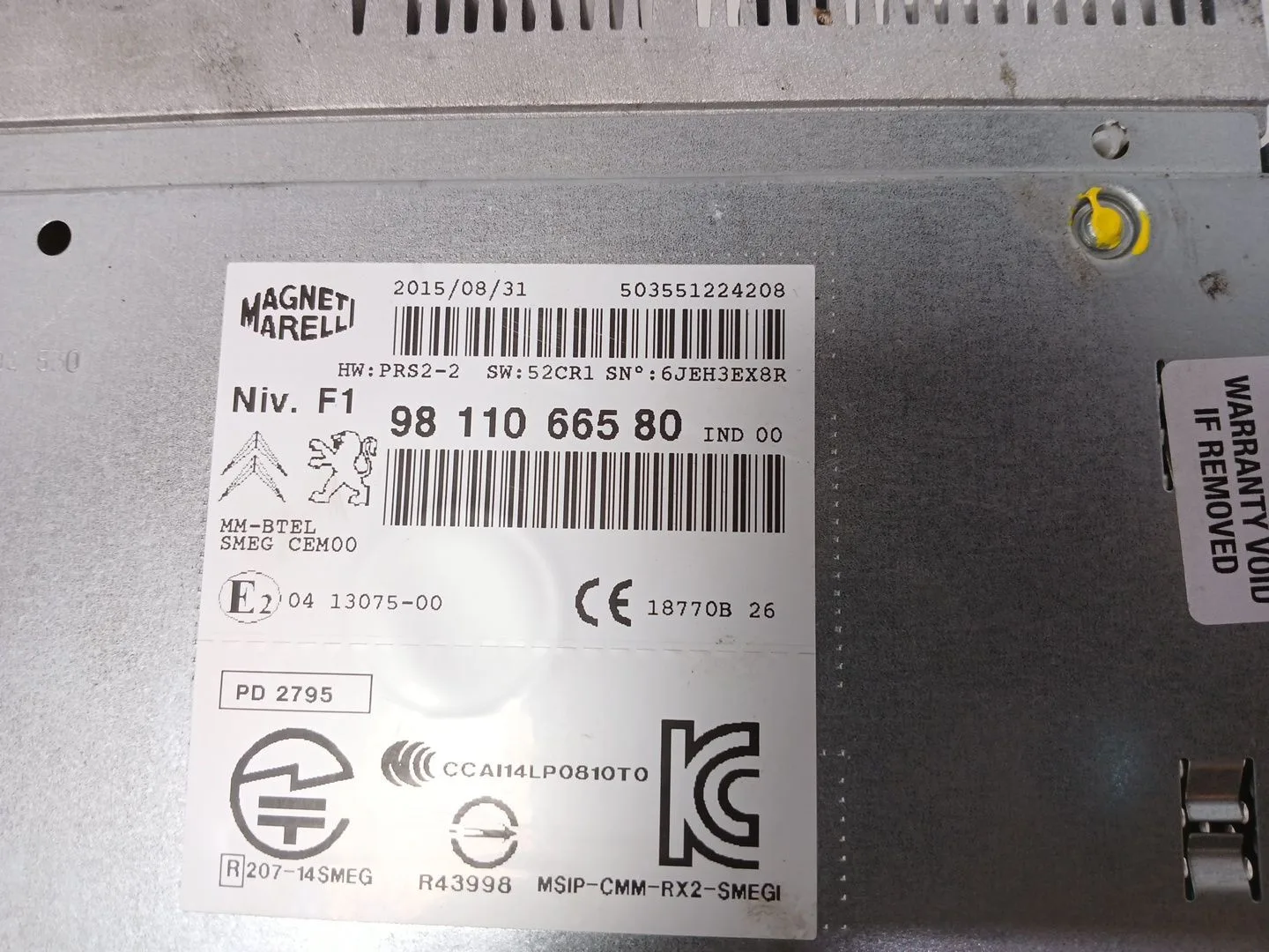 Sistema Audio / Radio Cd para Peugeot 208 I (Ca_, Cc_)