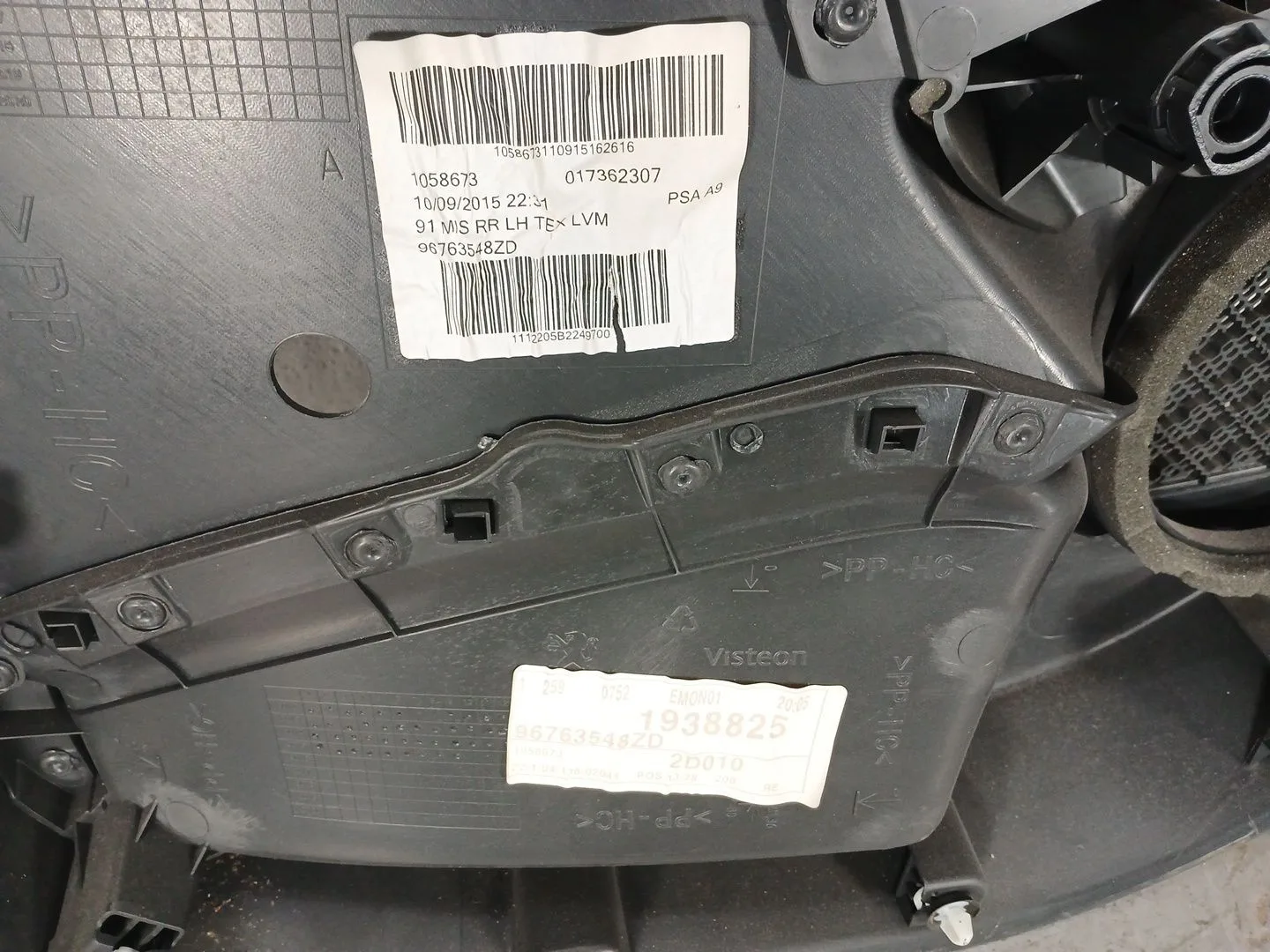 Guarnecido Puerta Trasera Izquierda para Peugeot 208 I (Ca_, Cc_)