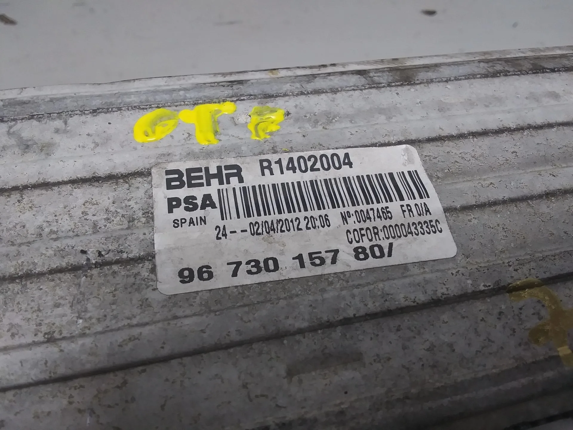 Intercooler para Peugeot 5008 (0U_, 0E_)