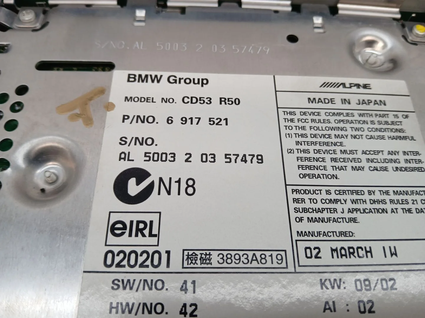 Sistema Audio / Radio Cd para Mini Mini (R50,R53)